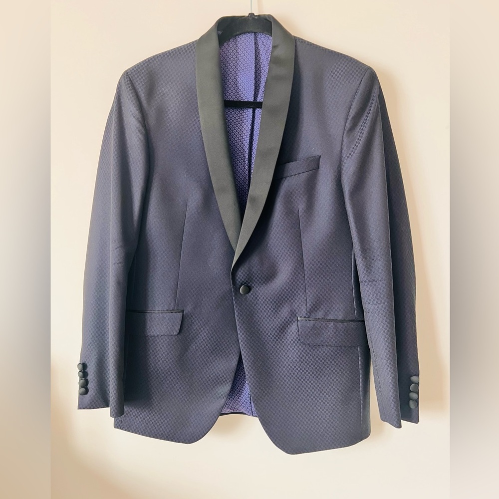 Ted Baker Josh Midnight Blue Tuxedo Jacket with Black Satin Lapel
